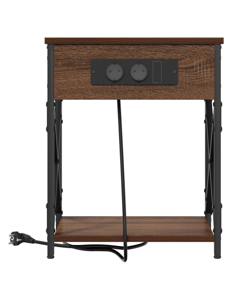 Armadio da Notte con cassetto Rovere marrone 41 x 31 x 51 cm