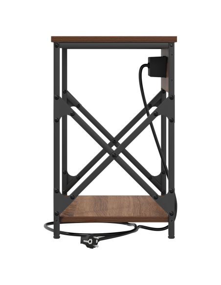 Armadio da Notte Rovere Marrone 41 x 31 x 51 cm