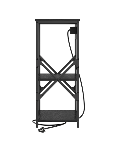 Armadio da Notte Rovere Nero 41 x 31 x 76 cm Legno multistrato