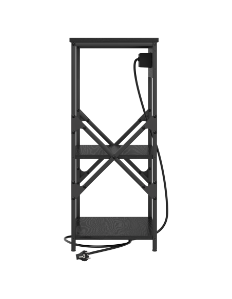 Armadio da Notte 2 pcs Rovere Nero 41 x 31 x 76 cm