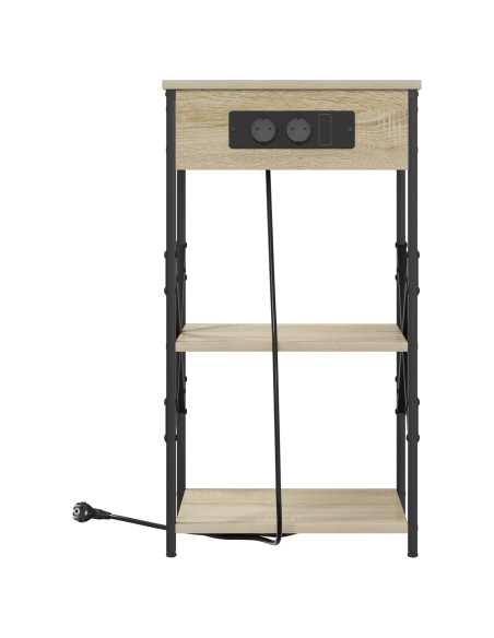 Armadio da Notte con lo scaffale rovere sonoma 41 x 31 x 76 cm