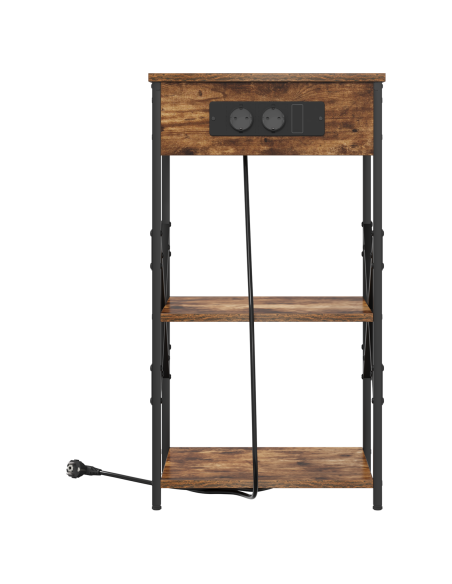 Armadio da Notte Rovere fumé 41 x 31 x 76 cm Legno multistrato