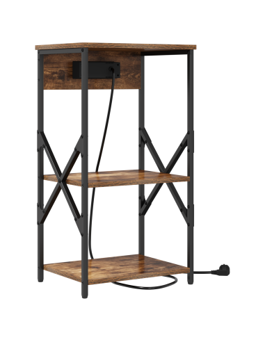 Armadio da Notte 2 pcs Rovere fumé 41 x 31 x 76 cm