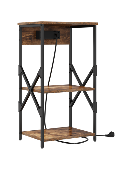 Armadio da Notte 2 pcs Rovere fumé 41 x 31 x 76 cm