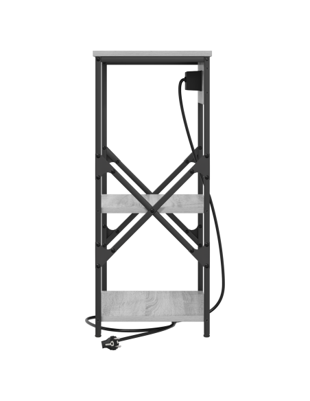 Armadio da Notte con lo scaffale Grigio sonoma 41 x 31 x 76 cm