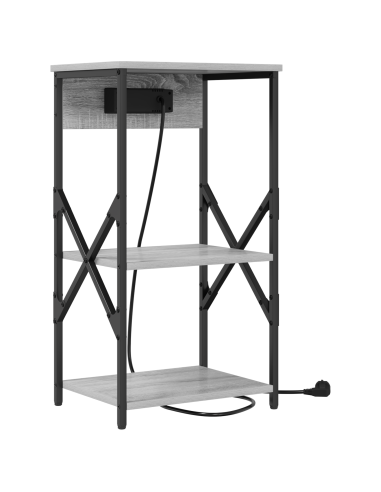 Armadio da Notte 2 pcs Grigio Sonoma 41 x 31 x 76 cm