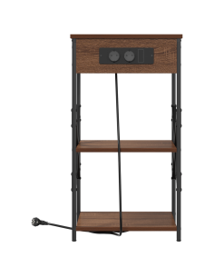 Armadio da Notte con lo scaffale Rovere Marrone 41 x 31 x 76 cm 2