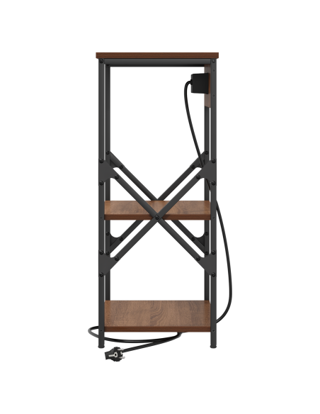 Armadio da Notte con lo scaffale Rovere marrone 41 x 31 x 76 cm
