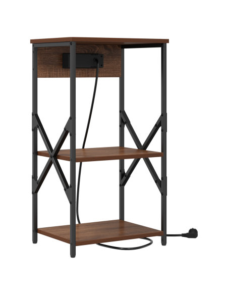 Armadio da Notte 2 pcs Rovere Marrone 41 x 31 x 76 cm