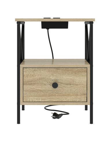 Armadio da Notte con cassetto Rovere Sonoma 41,5 x 40,5 x 55 cm