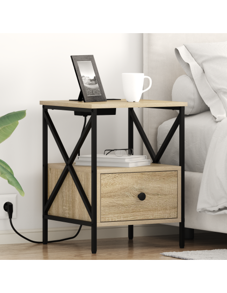 Armadio da Notte con cassetto rovere sonoma 41.5 x 40.5 x 55 cm