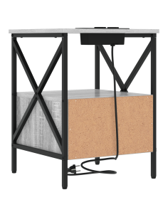 Armadio da Notte con cassetto Grigio Sonoma 41,5 x 40,5 x 55 cm 2