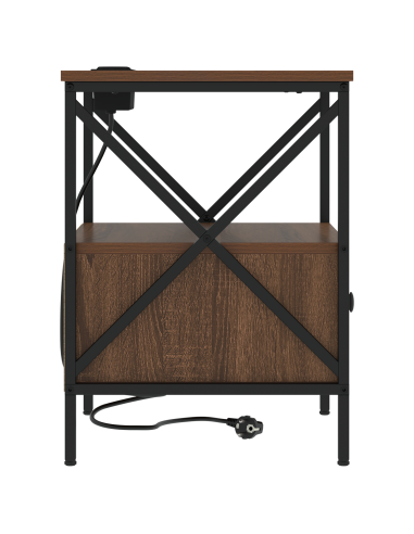 Armadio da Notte Rovere Marrone 41,5 x 40,5 x 55 cm