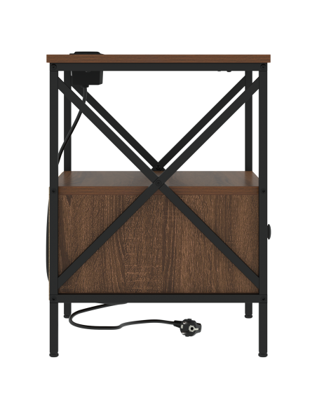 Armadio da Notte Rovere marrone 41.5 x 40.5 x 55 cm