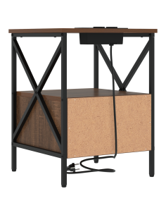 Armadio da Notte 2 pcs Rovere Marrone 41,5 x 40,5 x 55 cm 2