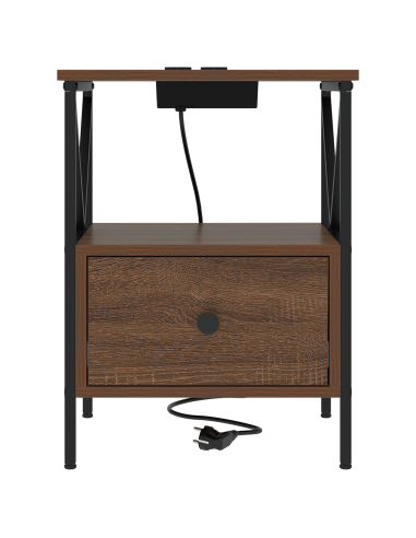 Armadio da Notte 2 pcs Rovere Marrone 41,5 x 40,5 x 55 cm