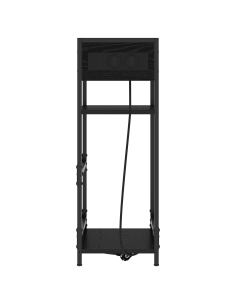 Armadio da Notte Rovere Nero 40 x 27 x 76 cm Legno multistrato 2