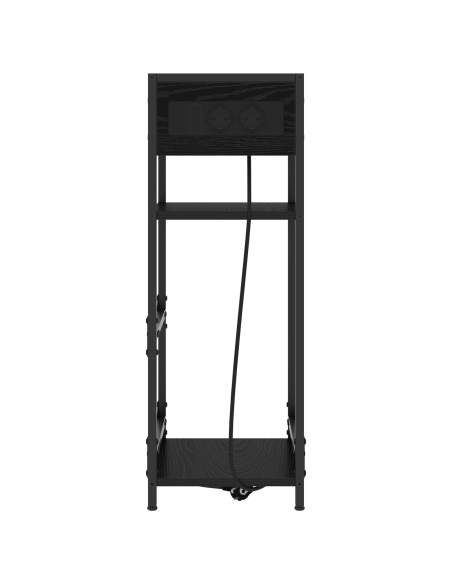 Armadio da Notte Rovere nero 40 x 27 x 76 cm Legno multistrato
