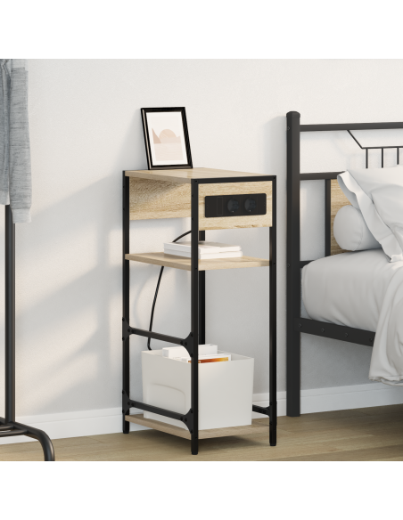 Armadio da Notte con cassetto rovere sonoma 40 x 27 x 76 cm