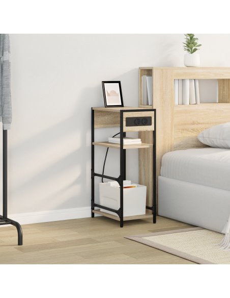 Armadio da Notte con cassetto rovere sonoma 40 x 27 x 76 cm