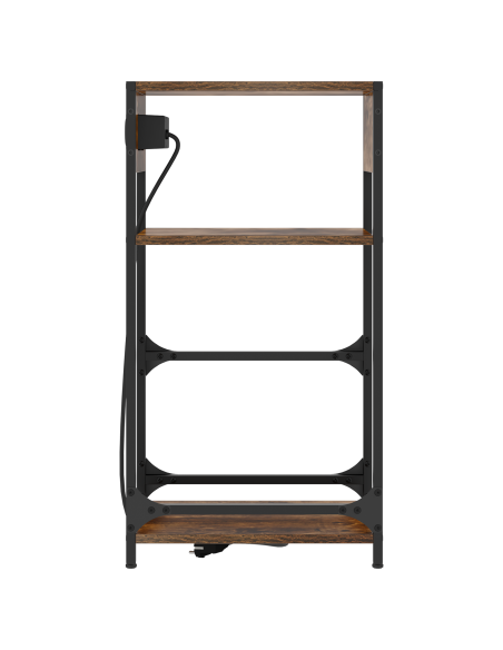 Armadio da Notte Rovere fumé 40 x 27 x 76 cm Legno multistrato