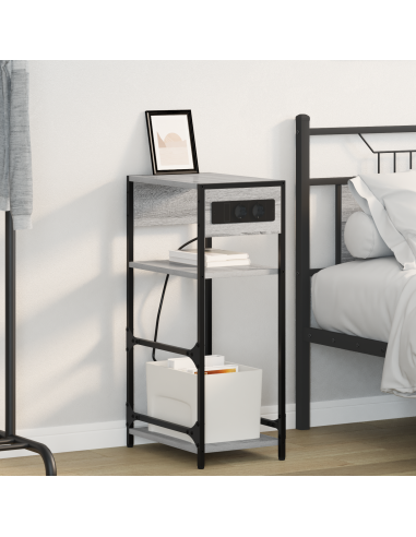 Armadio da Notte Grigio Sonoma 40 x 27 x 76 cm