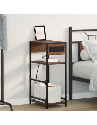 Armadio da Notte Rovere Marrone 40 x 27 x 76 cm