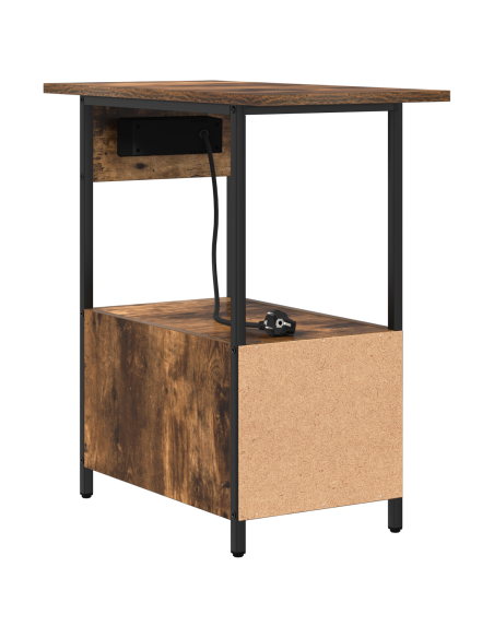 Armadio da Notte Rovere fumo 60 x 30 x 61 cm Legno multistrato