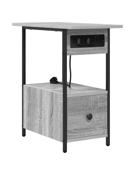Armadio da Notte con cassetto Grigio sonoma 60 x 30 x 61 cm