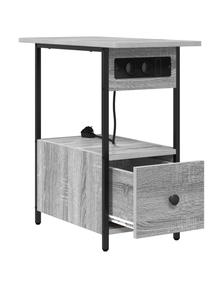 Armadio da Notte con cassetto Grigio sonoma 60 x 30 x 61 cm