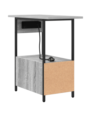 Armadio da Notte con cassetto Grigio Sonoma 60 x 30 x 61 cm