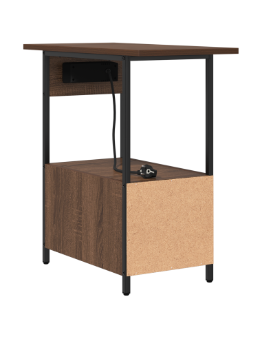 Armadio da Notte con cassetto Rovere Marrone 60 x 30 x 61 cm