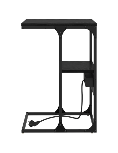 Armadio da Notte Rovere Nero 41,5 x 26 x 60,5 cm