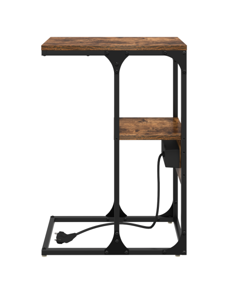 Comodino Rovere fumo 41.5 x 26 x 60.5 cm Legno multistrato