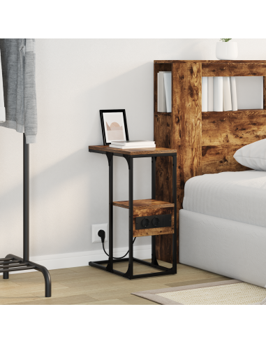 Armadio da Notte con cassetto Rovere fumo 41.5 x 26 x 60.5 cm