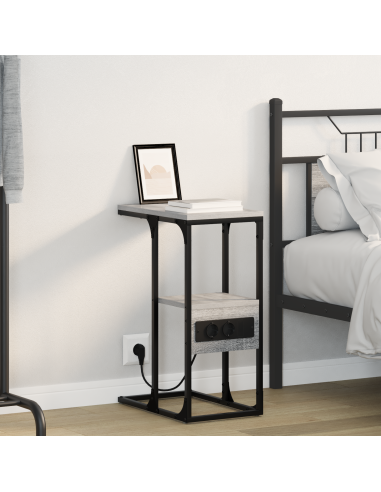 Armadio da Notte con cassetto Grigio sonoma 41.5 x 26 x 60.5 cm