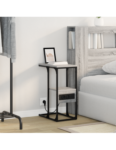 Armadio da Notte con cassetto Grigio sonoma 41.5 x 26 x 60.5 cm