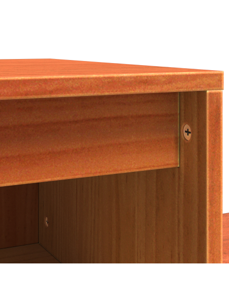 Armadio da Notte con cassetto Cera marrone 60 x 34 x 51 cm