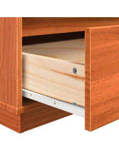 Armadio da Notte con cassetto Marrone cerato 60 x 34 x 51 cm 2