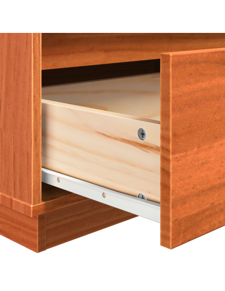 Armadio da Notte con cassetto Cera marrone 60 x 34 x 51 cm