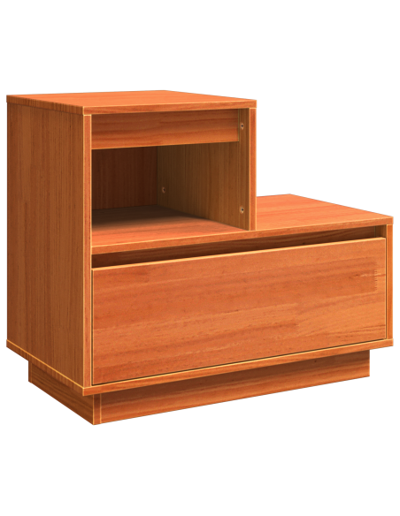 Armadio da Notte con cassetto Cera marrone 60 x 34 x 51 cm