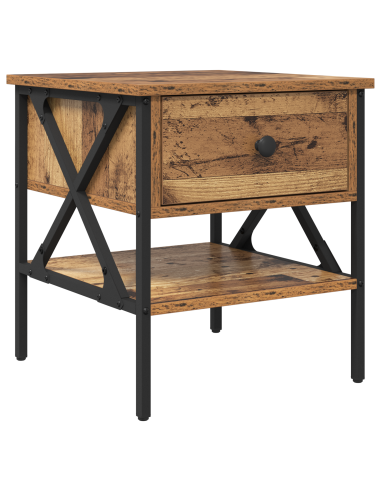 Comodino con cassetto Legno vecchio 40 x 42 x 45 cm