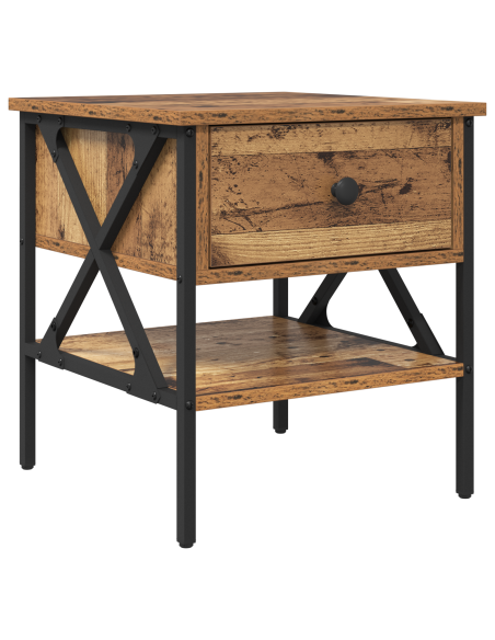 Comodino Legno Invecchiato 40x42x45 cm Legno ingegnerizzato