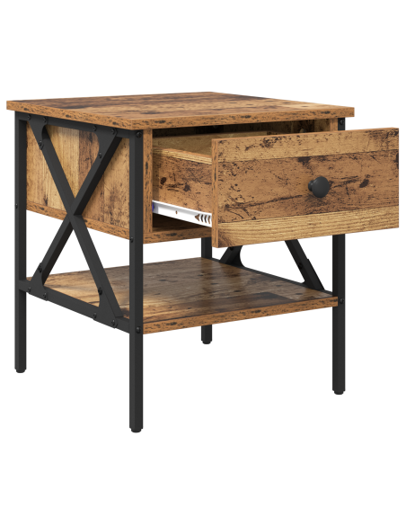 Comodino con cassetto Legno vecchio 40 x 42 x 45 cm