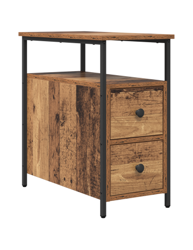 Armadio da Notte con cassetto Legno vecchio 30 x 60 x 60 cm