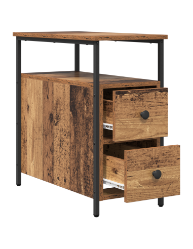 Armadio da Notte con cassetto Legno vecchio 30 x 60 x 60 cm