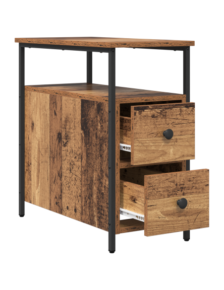 Armadio da Notte con cassetto Legno vecchio 30 x 60 x 60 cm