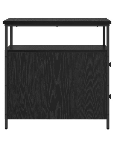 Armadio da Notte con cassetto 2 pcs Rovere nero 30 x 60 x 60 cm