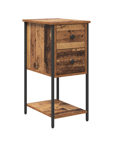 Armadio da Notte con cassetto Legno vecchio 32 x 42 x 70 cm