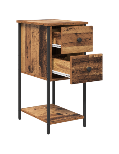 Armadio da Notte con cassetto Legno vecchio 32 x 42 x 70 cm